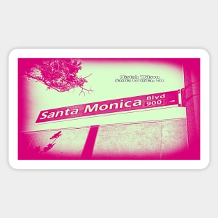 Santa Monica Boulevard, Santa Monica, California by Mistah Wilson Sticker